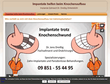 Tablet Screenshot of implantat-knochenaufbau.de